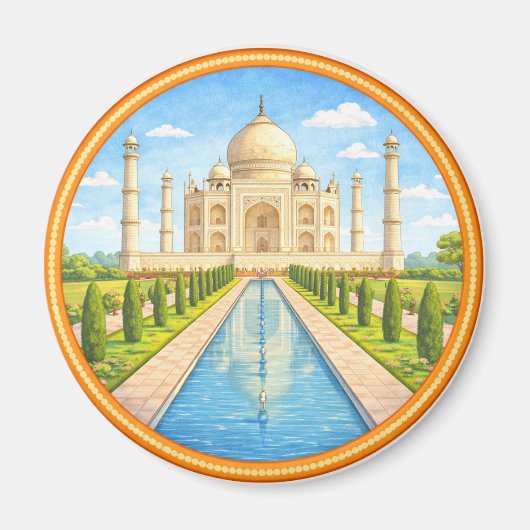 Indisches Taj Mahal Magnet (Vorne)