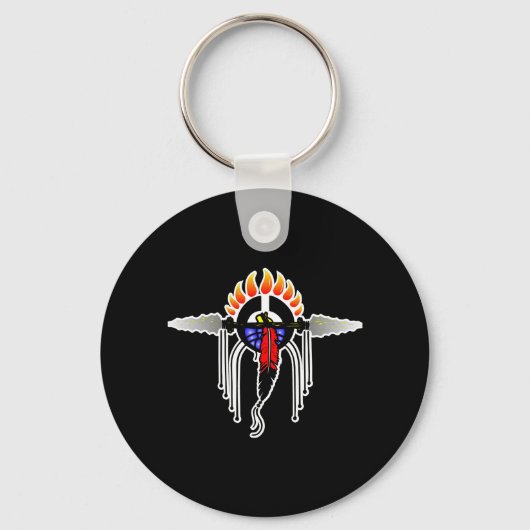 Indisches Totem Black Schlüsselanhänger (Vorderseite)