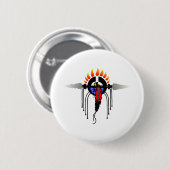 Indisches Totem Button (Vorne & Hinten)