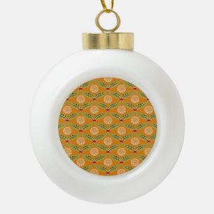 Indisches traditionelles Illustrationsmuster. Keramik Kugel-Ornament