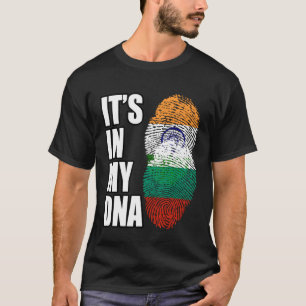 Indisches und bulgarisches Misch-DNA-Flaggengebiet T-Shirt