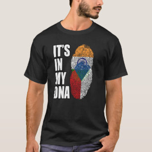Indisches und tschechisches Misch-DNA-Flaggengebie T-Shirt