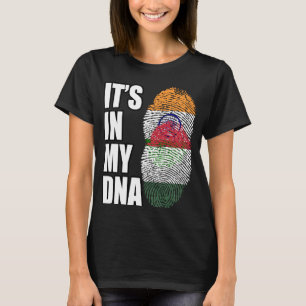 Indisches und ungarisches Misch-DNA-Flaggengebiet T-Shirt