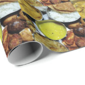 Indisches Vegetarisches Essen Geschenkpapier (Rolleneckpunkt)