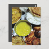 Indisches Vegetarisches Essen Postkarte (Vorne/Hinten)