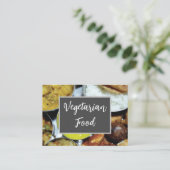 Indisches Vegetarisches Essen Visitenkarte (Stehend Vorderseite)