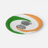 Indisches Wappen Pappteller (Schrägansicht)