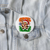 Indisches Weihnachtsrentier Button (Beispiel)