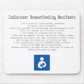 Indiskretes stillendes Manifest Mousepad (Vorne)