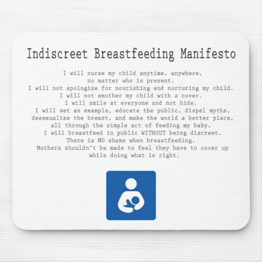 Indiskretes stillendes Manifest Mousepad (Vorne)