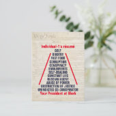 Individual-1 Trump-Collusion Obstruction Jan 2019 Postkarte (Stehend Vorderseite)