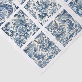 Individual Blue Chinoiserie Inspired Decoupage Seidenpapier (Ausschnitt)