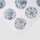 Individual Blue Chinoiserie Inspired Decoupage Seidenpapier (Ausschnitt)