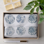Individual Blue Chinoiserie Inspired Decoupage Seidenpapier (Geschenk)