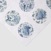 Individual Blue Chinoiserie Inspired Decoupage Seidenpapier (Ausschnitt)