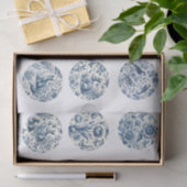 Individual Blue Chinoiserie Inspired Decoupage Seidenpapier (Geschenk)