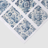 Individual Blue Chinoiserie Inspired Decoupage Seidenpapier (Ausschnitt)