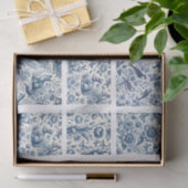 Individual Blue Chinoiserie Inspired Decoupage Seidenpapier (Geschenk)