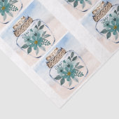 Individual Coastal Florals in a Jar Decoupage  Seidenpapier (Detail)