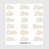 Individual Names Elegant Gold Calligraphy Script  Aufkleber (Blatt)