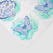 Individual Vintage Inspired Blue & White Decoupage Seidenpapier (Detail)