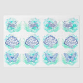 Individual Vintage Inspired Blue & White Decoupage Seidenpapier (Vorderseite)