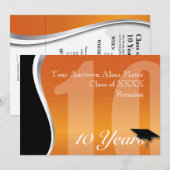 Individualisierbare 10-Jahres-Wiedersehen Einladung (Vorne/Hinten)