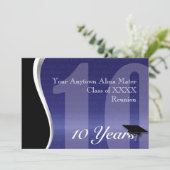 Individualisierbare 10-Jahres-Wiedersehen Einladung (Stehend Vorderseite)