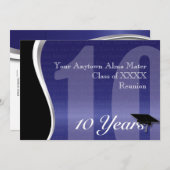 Individualisierbare 10-Jahres-Wiedersehen Einladung (Vorne/Hinten)