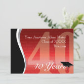 Individualisierbare 40-Jahres-Wiedersehen Einladung (Stehend Vorderseite)