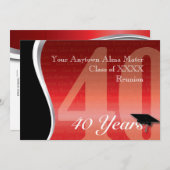 Individualisierbare 40-Jahres-Wiedersehen Einladung (Vorne/Hinten)