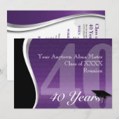 Individualisierbare 40-Jahres-Wiedersehen Einladung (Vorne/Hinten)