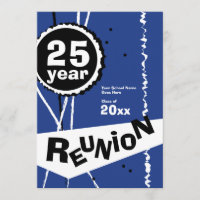 Individualisierbare Blue 25-Jahres-Wiedersehen-Ein