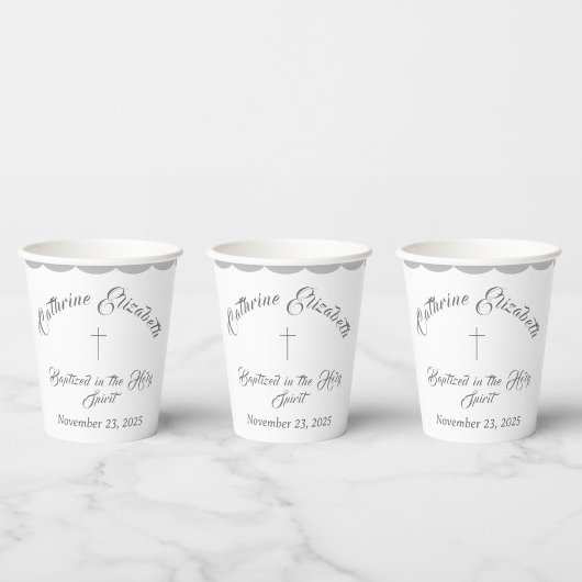Individualisierbare Christening/Taufe Pappbecher