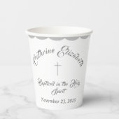 Individualisierbare Christening/Taufe Pappbecher (Vorderseite)