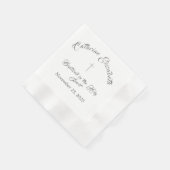Individualisierbare Christening/Taufe Serviette (Ecke)