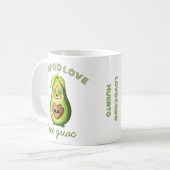 Individualisierbare Dia de los Muertos Avocado Kaffeetasse (Vorderseite Links)