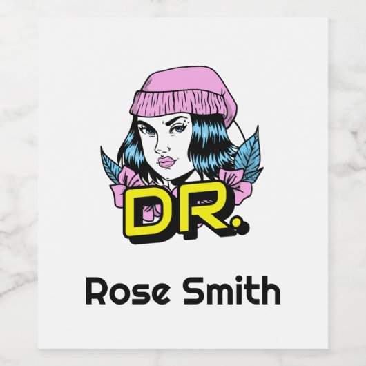 Individualisierbare Dr. PhD Abschluss Geschenke Weinetikett (Einzelnes Label)