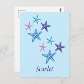 Individualisierbare Farbenfängerschreibweise Postkarte (Vorne/Hinten)