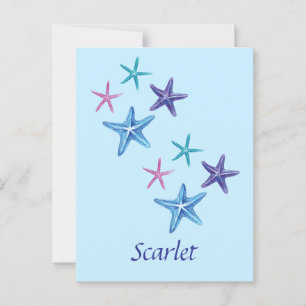 Individualisierbare Farbenfängerschreibweise Postkarte