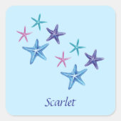 Individualisierbare Farbenfängerschreibweise Quadratischer Aufkleber (Vorderseite)