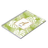 Individualisierbare Grüne Sommer-Blätter für Initi Notizblock (Linke Seite)