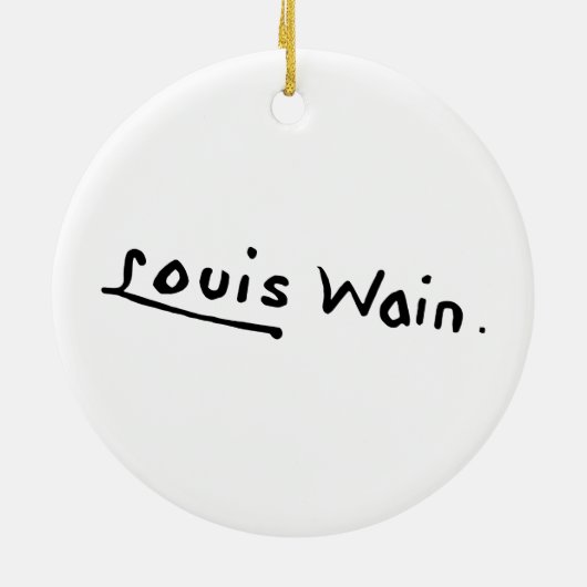 Individualisierbare Initial-, Kaffee Lover Cat, Lo Keramik Ornament (Hinten)