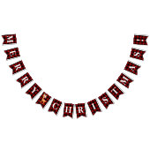 Individualisierbare Rot, Schwarz Kariert Frohe Wei Wimpelkette (Alle)