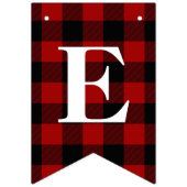 Individualisierbare Rot, Schwarz Kariert Frohe Wei Wimpelkette (Zweite Fahne)