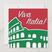 Individualisierbare Viva Italia Patriotic Italien Einladung (Vorderseite)