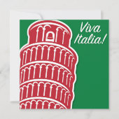 Individualisierbare Viva Italia Patriotic Italien Einladung (Vorderseite)
