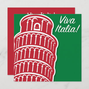 Individualisierbare Viva Italia Patriotic Italien Einladung