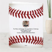 Individualisierbarer Baseball-Coach Dankeschön-Kar Karte (Rückseite)