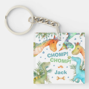Individualisierbarer CHOMP! CHOMP! Dinosaur-Schlüs Schlüsselanhänger